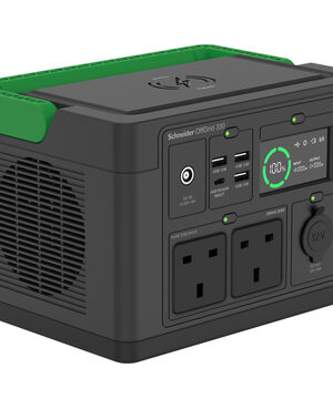 Schneider OffGrid Portable Power Station 330, 230V, 332Wh Lithium-ion, LCD, 2 BS1363 UK outlets, Sinewave, 3 USB-A, 1 USB-C, Wireless Charger (PPS330-UK)